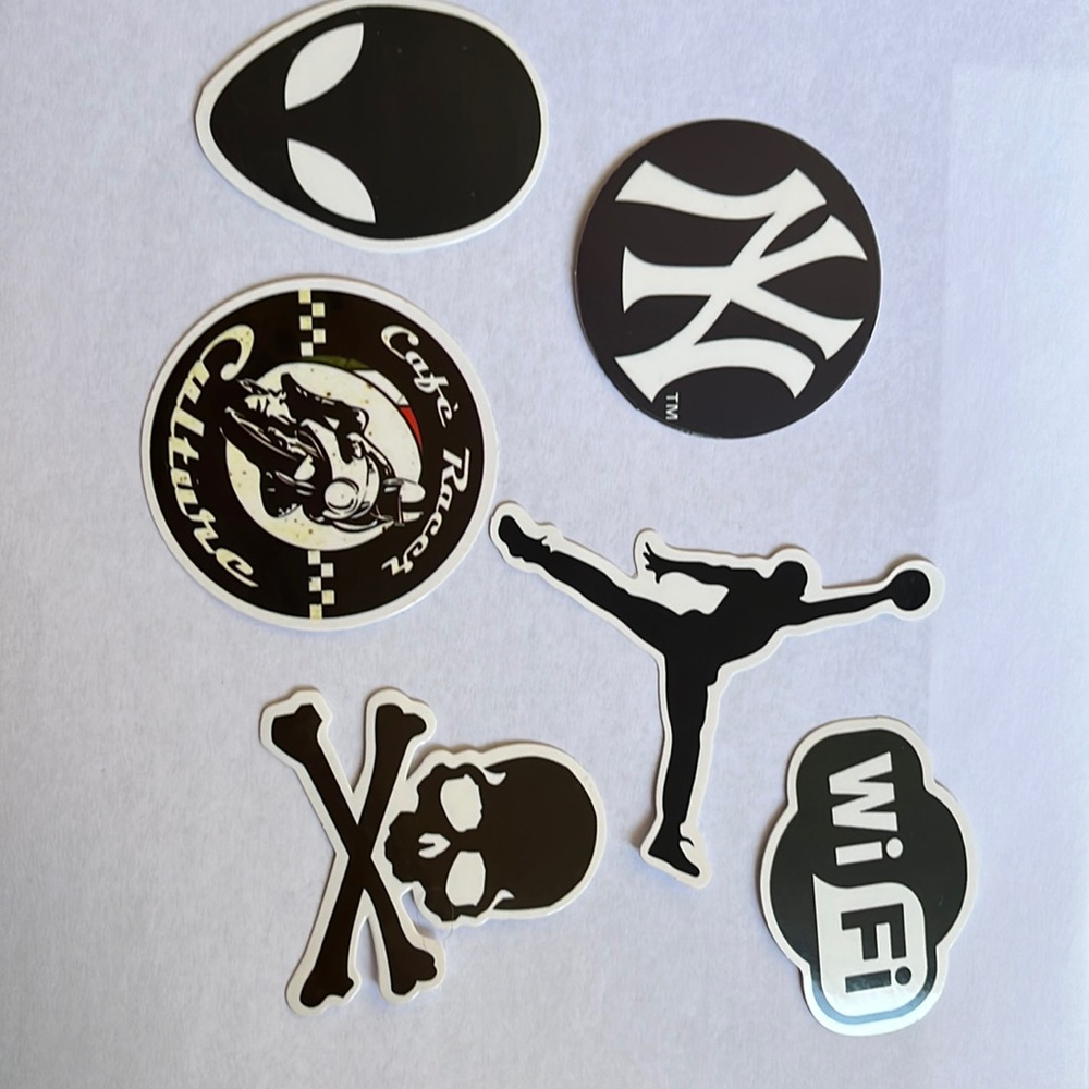 Black, new,6 stickers
